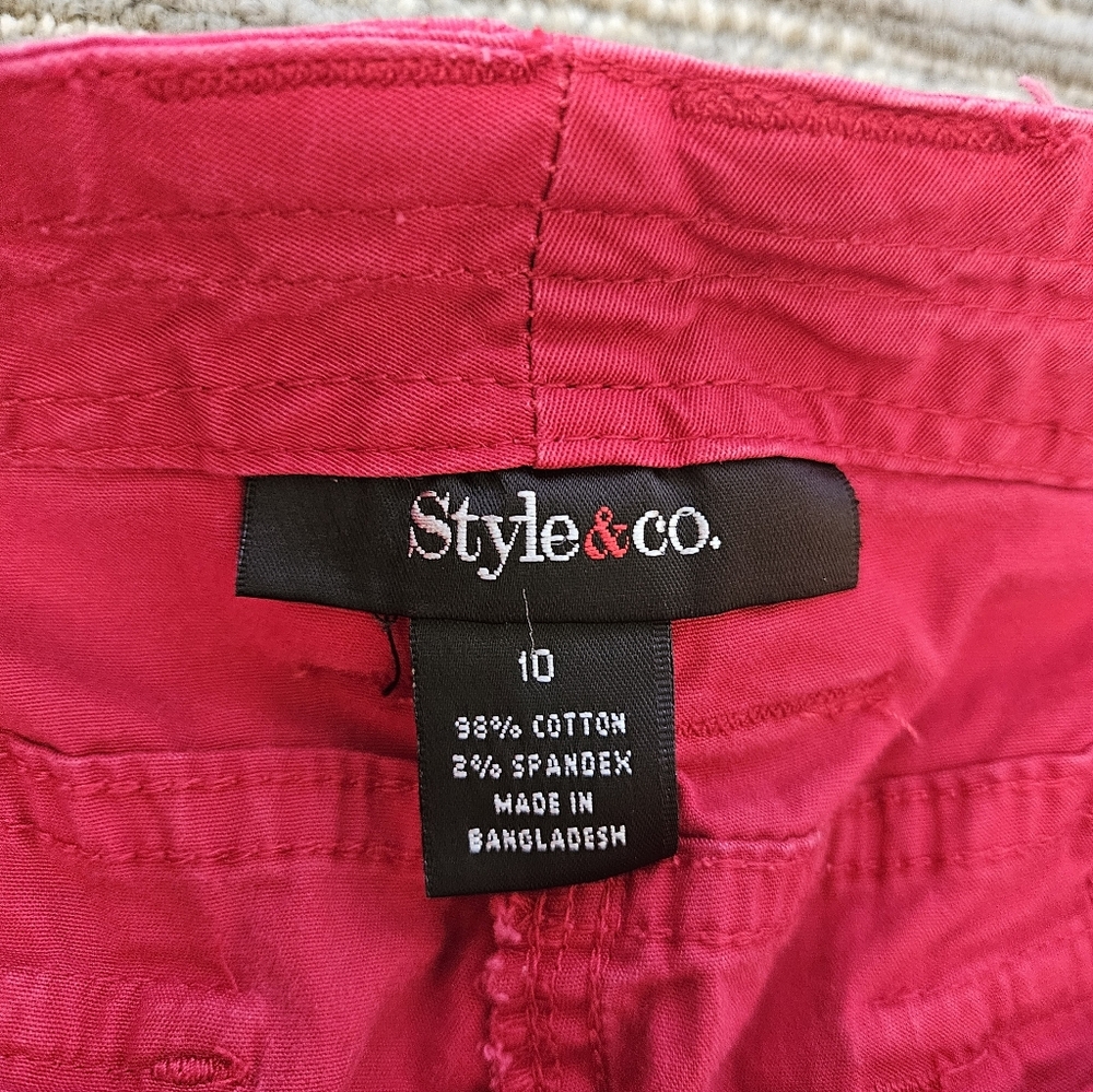 Style&Co Red Cargo Pants - Picture 10 of 11